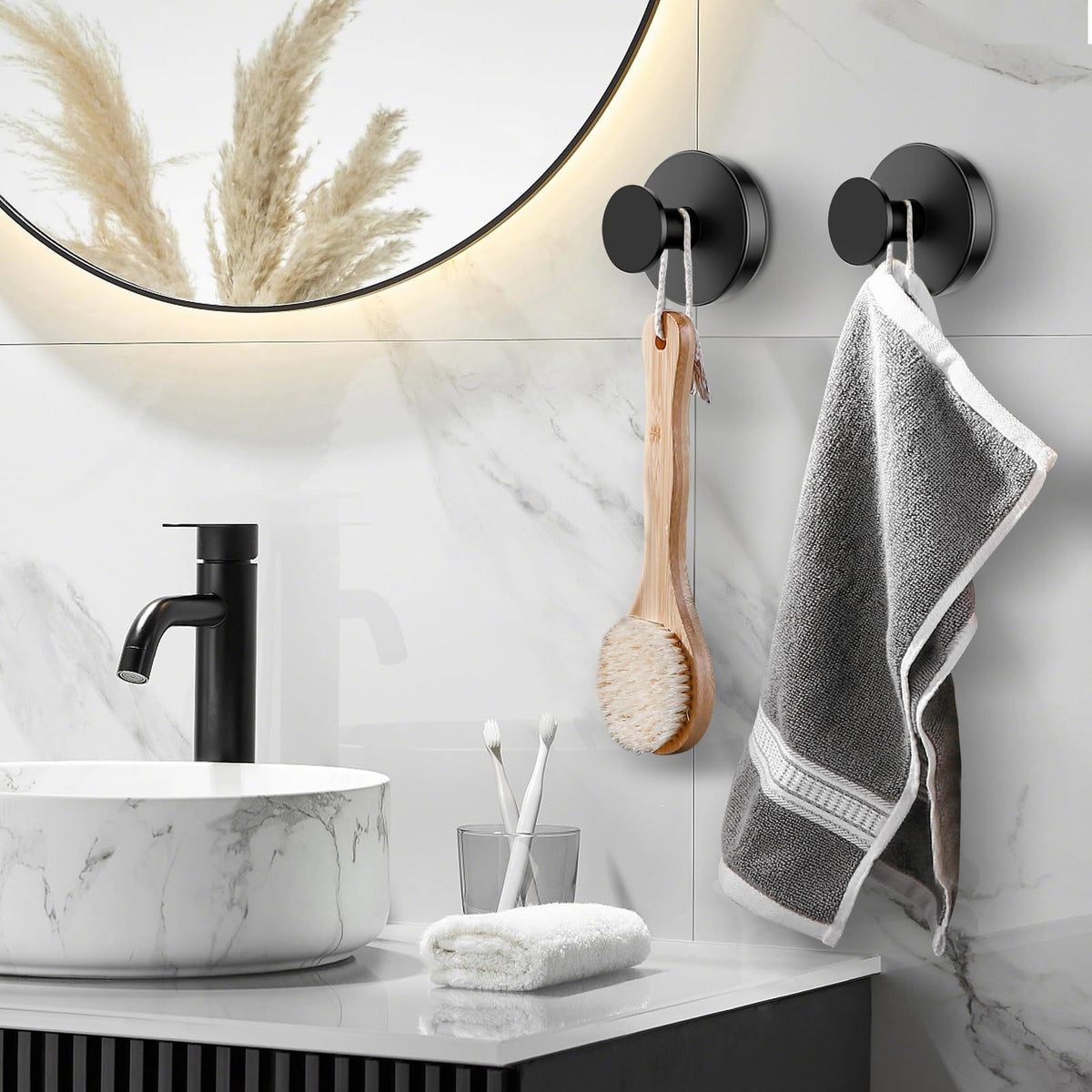 Suction Cup Hook No Drill for Bathroom or Kitchen