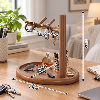 Retro Solid Wood Desktop Organizer Rack