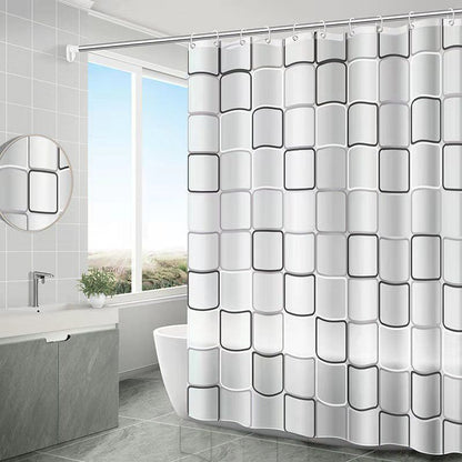 Bathroom partition curtain
