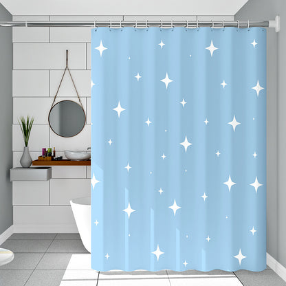 Bathroom partition curtain