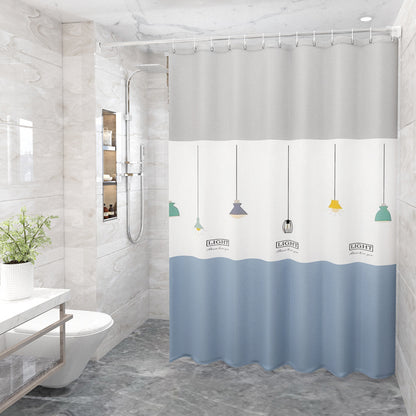 Bathroom partition curtain